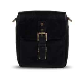 MegaGear MG1521 Kameratasche - Kuriertasche aus Leder für Spiegellose, Sofortbild - und DSLR Kameras - Schwarz