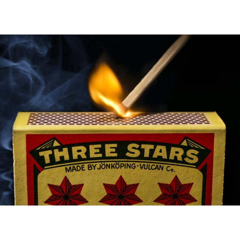 Swedish Match, Three Stars Safety Matches, 10 pack