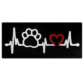 EmbTao Human and Animal Lovers Patch Embroidered Badge Applique Fastener Hook and Loop Emblem