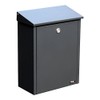 Qualarc ALX-200-GY Wall or Post Mount Locking Galvanized Steel Mailbox,