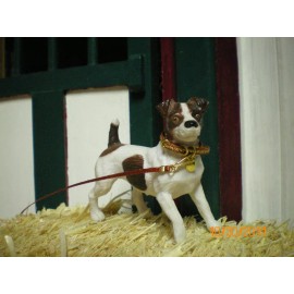 Jaapi RUST/GOLD small dog collar for Breyer Companion Animal - NOT FOR REAL DOGS