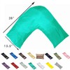 Gyulin Silky Soft Satin Soild Envelope Style V Shaped/Tri/Boomerang Pillow