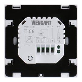 Wengart Digital Thermostat WG03-2,Touch Button,AC230V 3A Output Weekly Programming,For controlling the room temperature in floor heating systems, white