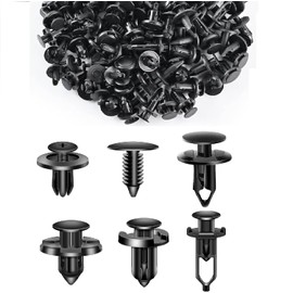 200 PCS Car Bumper Retainer Clips, 6 Type Nylon Fasteners Rivet Replacement Kit, Push-in Screw Bumper Push Rivet Clip, Suitable for Many Brands of Vehicles