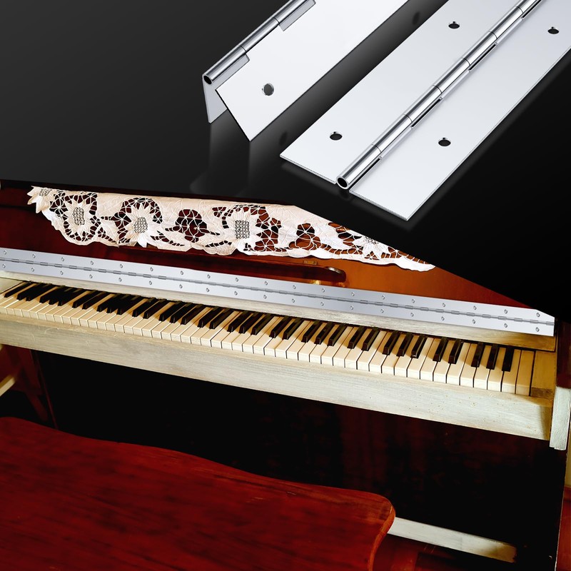 Gisafai 2 Pack Continuous Piano Hinges, Heavy Duty Stainless Steel