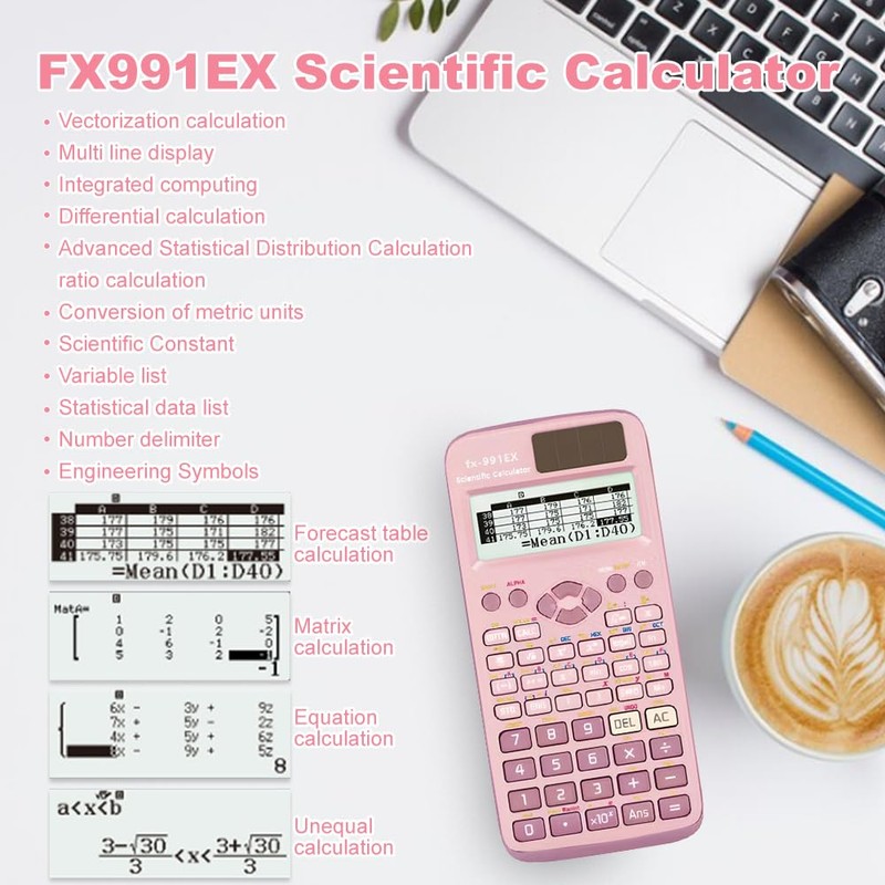 Scientific Calculator, Engineering Calculator, Math Calculator with 552 Functions, 10+2