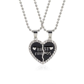 Gifts for Best Friend Bff Necklaces for 2 Girls Boys Bestie Birthday Graduation Gift for Women Bff Best Friends Christmas Gifts for Women Mens Broken Heart Necklace for Kids