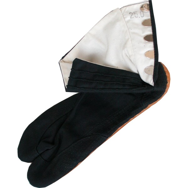 KINEYA Tabi Unisex Black Work Tabi 5 Clasp No. 7004,