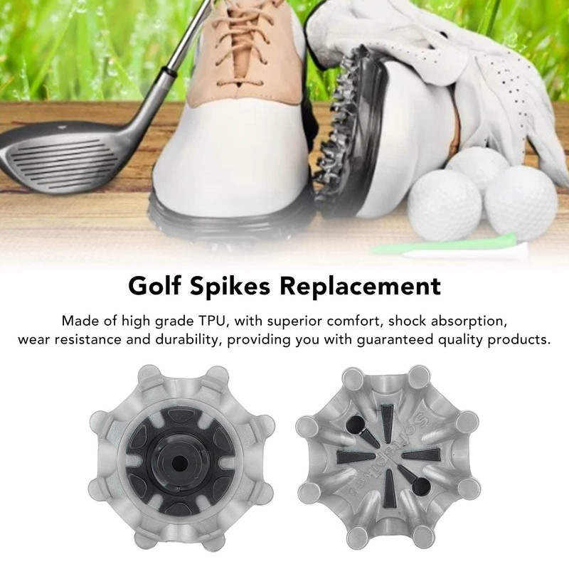 Drfeify 20 Pieces Golf Shoe Spikes Non-Slip Golf Shoe Cleats