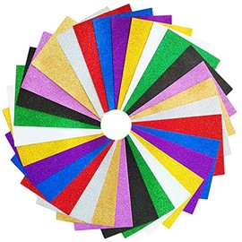 30PCS Glitter EVA Foam Sheets 8x12 Inch,2mm Thick Craft Foam Sheet for Children's Craft Activities DIY Cutters,Arts