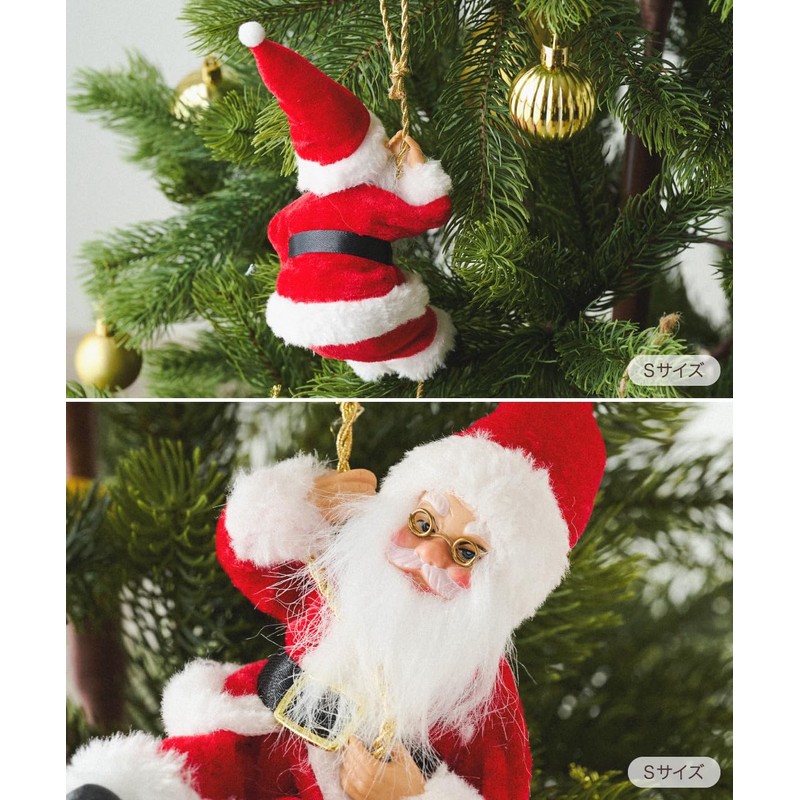 regalo Christmas Santa Claus Ornament, Hanging Rope, Doll, Decoration, Climbing