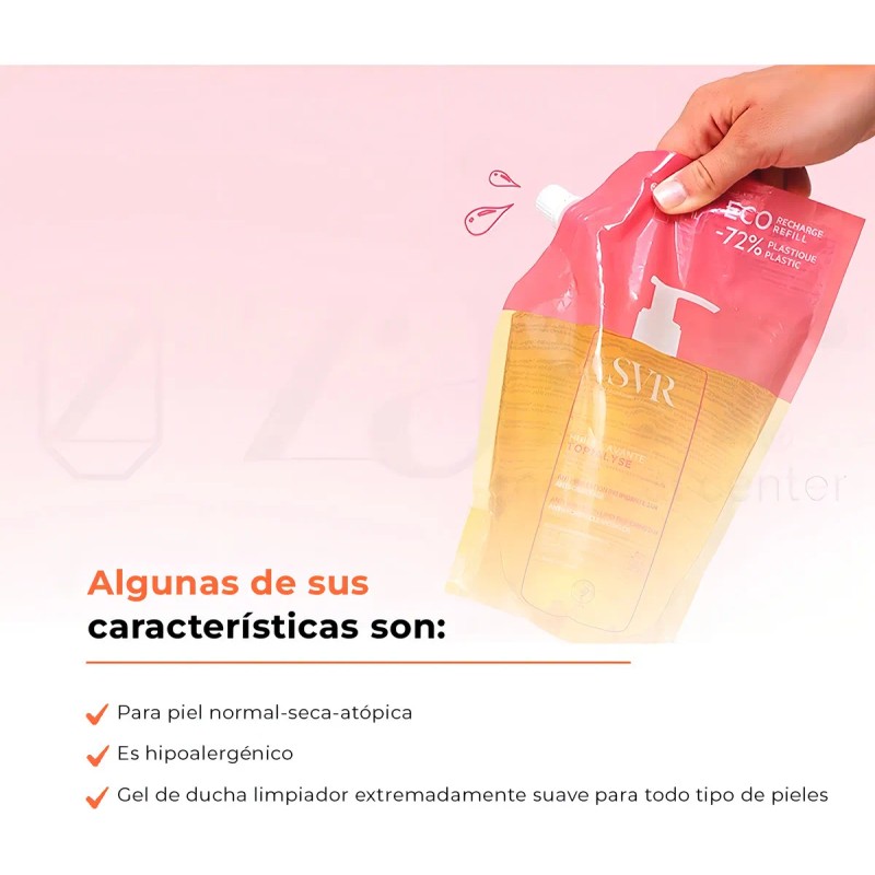 Svr Topialyse Gel Lavant 1l Eco-refil P/ Seca Pa