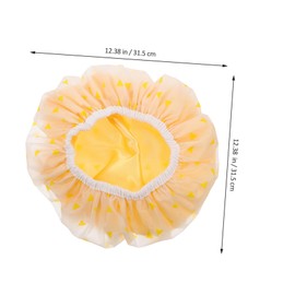 ORFOFE Womens Shower Cap Safe Shampoo Shower Bathing Protection Large Size Double Layer Hair Cap for Shower Hair Cover Decorative Breathable