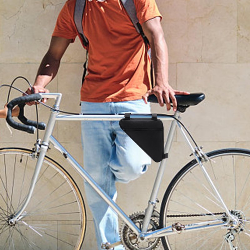 UOPJDD 2 Pieces Triangular Storage Bag, Bicycle Frame Bag, Bicycle
