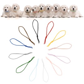 Pack of 60 Puppy ID Collars 12 Colours Newborn Kitten Collars Soft Adjustable Puppy Collars Identification Puppy Collars for Dogs Kittens