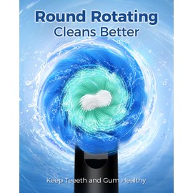 TEETHEORY Rotating Electric Toothbrush for Adults with 8 Brush Heads, Sensitive Gum Care Electric Toothbrush with 3 Modes and 2 Min Smart Timer, Rechargeable Last 60 Days