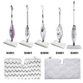 ZNBHEPA 4 Pack Replacement Microfiber Cloth Head Covers Pads for Shark Steam Mop S3500 Series S3501 S3550 S3601 S3801 S3801CO S3901 SE450 S2902 S3601D S3901D Washable Reusable Dirt Grip Pads.