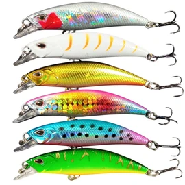 TACTICAL FISHING 6 Piezas - Seis Minnows De Hundimiento Lento, Pequeños Señuelos De Pesca