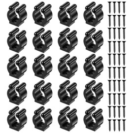 Yuanan 20Pcs Pool Cue Holder with Screws, Pool Stick Holder for Wall Mount