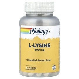 Solaray L-Lysine 500mg Veggie Capsules 120 tablets, 1 capsule, 6 pieces / 쏠라레이 L-라이신 500mg 베지캡슐 120정, 1캡슐, 6개