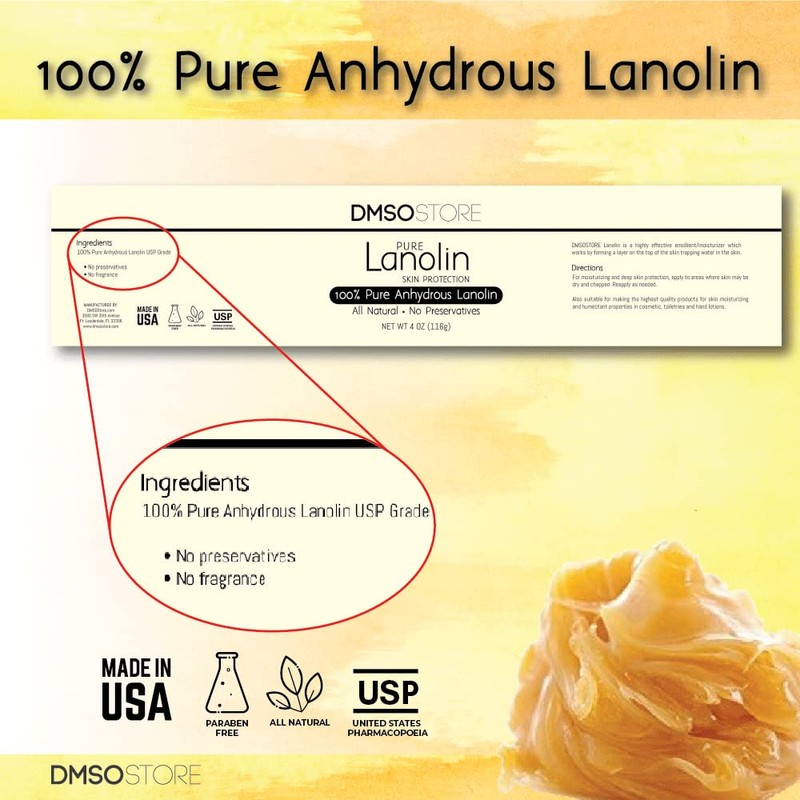 LANOLIN 4 lbs. USP Grade Anhydrous Ultra Refined 100% Pure