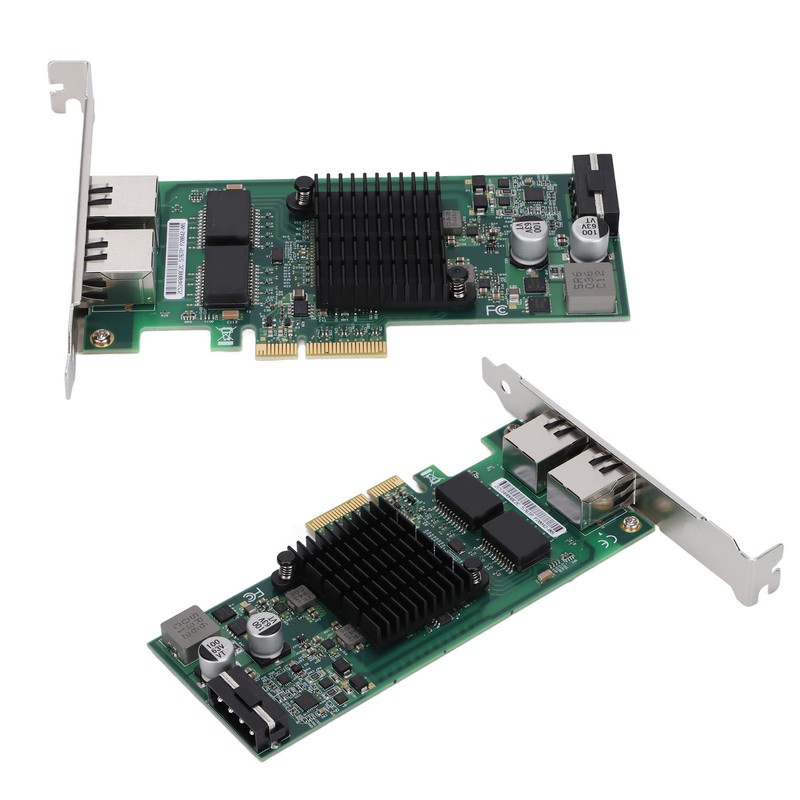 Network Card PCIE X4 Rj45 10/100/1000Mbps Gigabit Dual Port Electric