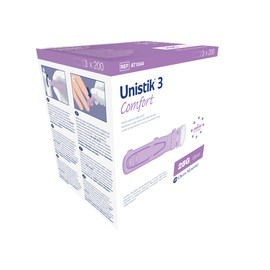 Owen Mumford Unistik 3 Safety Lancets (28G), 200 Count