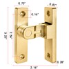 Wocoe 90 Degree Right Angle Gate Latches,Gold Zinc Alloy Flip