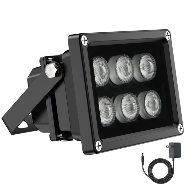 Univivi Infrared Illuminator, 850nm 6 LEDs 90 Degree Wide Angle