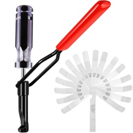 Valve Lash Adjustment Tool with Angled Feeler Gauge, Compatible with Honda, Toyota, Nissan, and Other Japanese Vehicle Engines, 10mm Jam Nut Valve Adjustment Tool with Slotted Valve Adjusting Stud