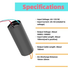 High Voltage Generator Module DC6-12V to 1000kV Boost Step-up Power Module DC Boost Electric Arc Module