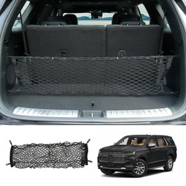 Cargo Net Compatible with 2015-2025 Chevy Tahoe Truck Bed Cargo Net 3.15'×0.92' Double Layer Envelope Style Dense Mesh Trunk Organizer for 2024 Tahoe Exterior Accessories