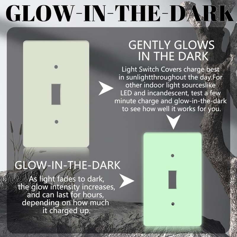 1 Pcs Glow Covers Light Switch Durable Switch Covers Glow