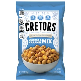 G.H. Cretors Cheese & Caramel Popcorn Mix (1 oz Bags – 40 Pack) Handcrafted Small Batch Popcorn, Gluten Free, Kosher, No Artificial Preservatives, Convenient Individual Bags