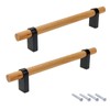 Mcredy Drawer Pulls Black 5.04" Hole Distance Wooden Drawer Pulls