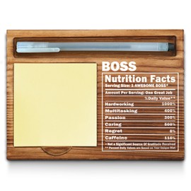 Boss Appreciation Gifts, Boss Sticky Note Holder, Boss Office Decor, Boss Desk Organization, Boss Desk Self-Stick Note Pad Holders WPP40
