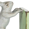Creative Co-Op Decorative 2-Tone Cast Metal Rabbit Bookends, Green and