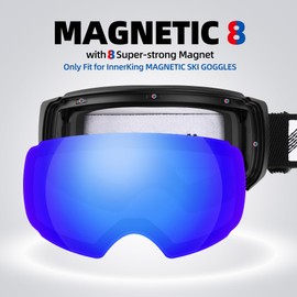 Innerking Ski Goggles Interchangeable Magnetic Replacment Lens Snow Goggles for Adult Men Women Youth with Anti Fog