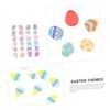 Healeved 3sets Easter Nail Decals Easy Diy Manicure Decorations Polymer
