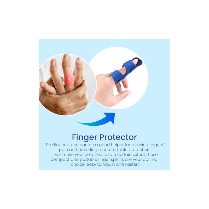 3 Pcs Finger Splints, Adjustable Trigger Finger Splint Breathable Finger