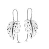 AeraVida Boho Chic Tropical Charm Monstera Leaf Sterling Silver Dangle