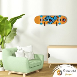 Enhanc3d Designs - Skateboard Wall Mount - Skate, Surf Skate and Longboard Wall Mount - Modern and Environmentally Friendly Design