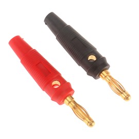 20PCS 10Pairs 4mm Banana Plug High Current Speaker Stackable Banana Plugs 32A Screw Type Banana Connector Adapter(Red+Black)