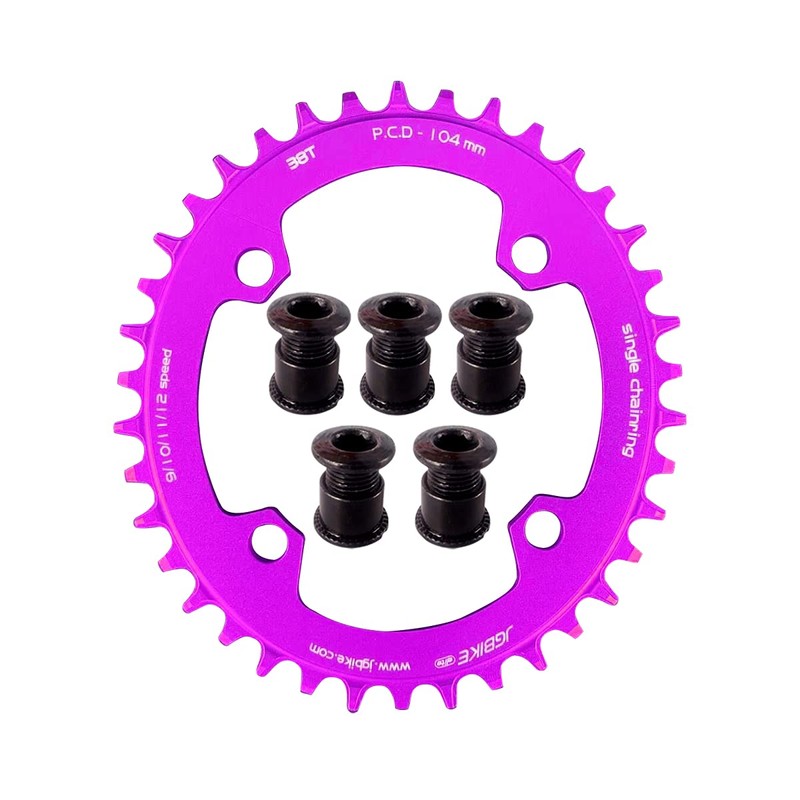 Jgbike ラウンドオーバルチェーンリング 104mm BCD chainring 30T 32T 34T 36T 38T