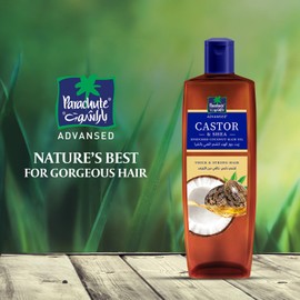 Parachute Advansed Castor & Shea Enriched Coconut Hair Oil| Castor Hair Oil| 10x Stronger Hair| For Thick, Soft & Nourished Hair| 10.1 Fl.oz | Pack of 2