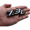 2pcs New 7.3L Emblems 3D Powerstroke Turbo Diesel Side Badge