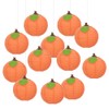 10" Pumpkin Hanging Paper Lantern Decorations - 12 Piece
