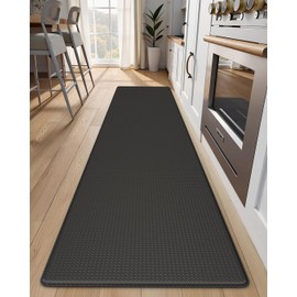StepAura Kitchen Mats for Floor - 17"x79" Anti Fatigue Mats for Kitchen Floor - Non Slip Cushioned Rugs for Standing - Black