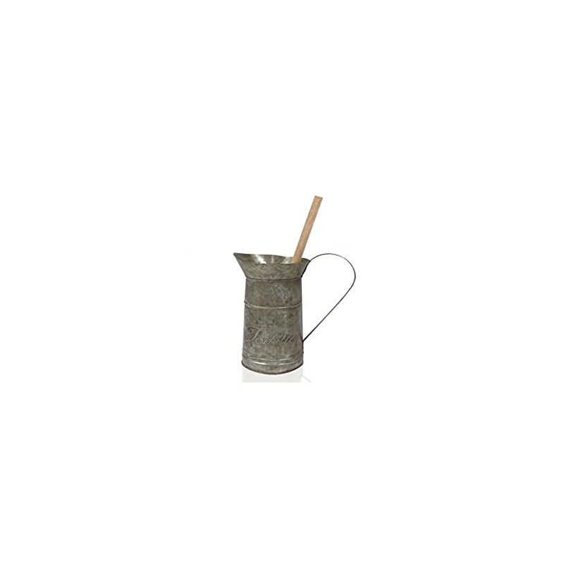 Antic Line - Zinc pot with brush "Toilettes"