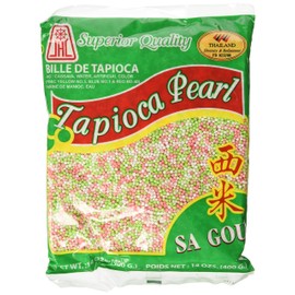 Tapioca Pearls, Tapioca Balls, Tapioca Pearls Small 14 Oz. Bags, Made From Cassava, Gluten-free (3 Pack) (Rainbow)